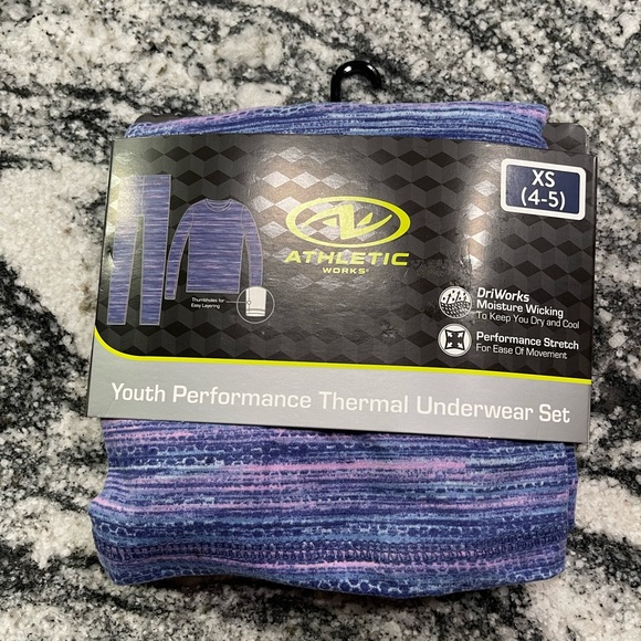 Athletic Works Girls Thermal Set XS 4-5 - Picture 4 of 10